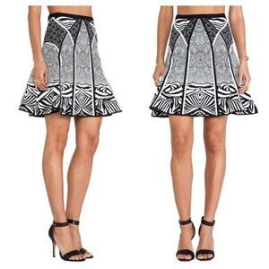 Diane von Furstenberg Samara Zebra Tattoo Skirt S